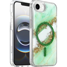 Aydogan's Onegif Apple iPhone 17E Lotus Simli Magsafe Kapak - Yeşil