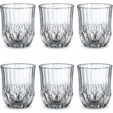 Aydogan's 6'lı Kesme Kristal Desenli Cam Bardak Seti - Klasik Tasarım Su, Meşrubat ve Viski Bardağı Takımı (315 Ml)