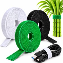 Jetfast 5x3 15 Metre 1 cm 3 Renk Cırt Cırt Sabitleyici Bilgisayar Ev Kablo Tutucu Düzenleyici Toparlayıcı