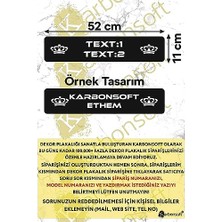 Kişiye Özel Ahşap Dekor Plaka; Araba Plaka, Isimli Plaka, Cam Önü Plakası, Aksesuar Plaka Mdf KARBONNM501