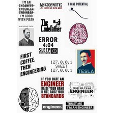 Aydogan's Mühendis - Engineer Tasarımlı 15 ' Li Sticker Seti