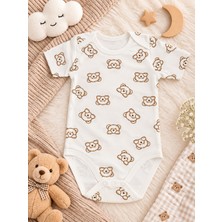 Bulut Anne ve Çocuk Kısa Kollu %100 Pamuklu 1. Kalite Kumaş Çıtçıtlı Body 3-6 Yaş Unisex Renkli Desenli
