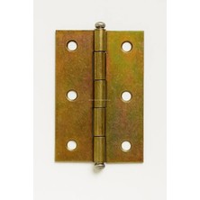 Aydogan's Metal Yaprak Menteşe, 1840/2, 50 Mm, Dayanıklı, Kapı, Pencere, Dolap ve Mobilya Bağlantı Parçası, Uzun Ömürlü, Montaj Aksesuarı, Kolay Kurulum, Sarı Renk (6 Adet)