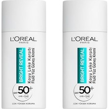 2'li Bright Reveal Spf 50+ Koyu Leke Karşıtı Fluid Günlük Yüz Güneş Kremi 50 ml Cilt Bakım Seti