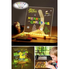 Aydogan's LED Işıklı Kendiliğinden Renkli Fosforlu Kalemli Kare Yazı Panosu 20X20 cm
