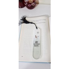 Aydogan's Kitap Ayracı, Şiir Temalı, Siyah Püsküllü, Şeffaf Reçine