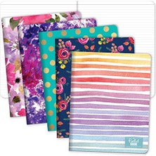 Assorted Pattern Field Memo Notebooks; 8X10 In Lined Office Notepads For Nurses, Teachers, And Students, Small And Easy To Carry Pocketbook, Quick Note Taking, 5 Pack