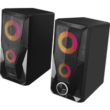 Aydogan's MD-336 2.0 6 Watt Rgb Ledli Siyah Multimedia USB Speaker Hoparlör