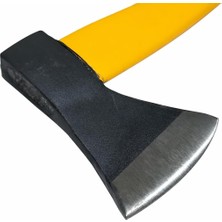 Aydogan's Aksu Profesyonel Kauçuk Saplı Balta – 35CM Sap 8cm Kesim Ağzı (Sarı-Siyah)