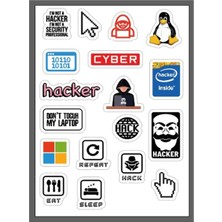 Aydogan's Hacker Temalı Sticker Set 18 Adet