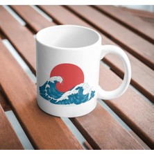 Aydogan's Japon Dalgaları Baskılı Kupa Bardak Hediyelik Çay Kahve Kupası Coffee Mug