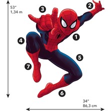 Aydogan's RMK4831GM Ultimate Spider-Man Peel And Stick Duvar Çıkartmaları, Kırmızı, Mavi, Sarı