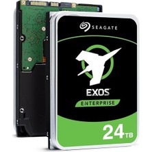 Exos X24 24 Tb Kurumsal Sabit Disk HDD Sata 6 Gb/s 512 MB Önbellek 7200 Rpm 512E Cmr Helyum Mühürlü 3.5 "sabit Disk ST24000NM000H