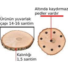 Aydogan's Ağaç Ahşap Nihale Tencere Çaydanlık Alltlığı Çap 14-16 cm