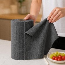 Aydogan's Superclear Mikrofiber Pratik Temizlik Bezi, 30X30 cm Cırtlı Çok Amaçlı Mutfak Banyo Bezi 1 Rulo, 25 Adet - Asorti Renkler, F272