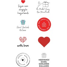 Aydogan's Paketlemeye Özel 8 Çeşit Sticker Seti, 560 Adet (16 Sayfa)
