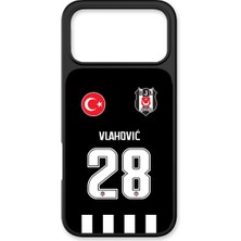Beşiktaş Dušan Vlahović Forma iPhone 18 Pro Max Kılıf (Cam) - Lisanslı Orijinal