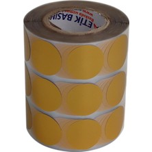 Aydogan's Metalize Kuşe Etiket 25MM x 25MM Ruloda 2500 Adet, Ev ve Ofis Kullanımı Için Kendinden Yapışan Etiket ve (Metalize Gold)