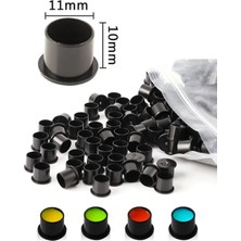 Valor 250 Adet - 11 Çap Ayaklı Pota  Siyah – Küçük Boy Pigment Kabı - Dövme Potası