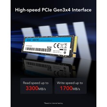 Aydogan's NM610PRO 500GB Ssd, M.2 2280 Pcıe GEN3X4 Nvme 1.4 Dahili, 3300 Mb/sn'ye Kadar Okuma, 1700 Yazı, Dahili 3D Nand Flash Solid State Sürücü, Dizüstü, Masaüstü Için