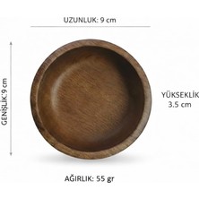 Aydogan's Ahşap Çerezlik, Kuruyemiş ve Atıştırmalık Servis Kasesi, Doğal, Yuvarlak Şekil (1)