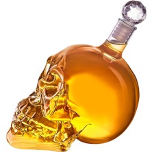 Aydogan's Crystal Head Kuru Kafa Cam Şişe El Yapımı Kuru Kafa Sürahi Içki Şişesi (550 Ml)
