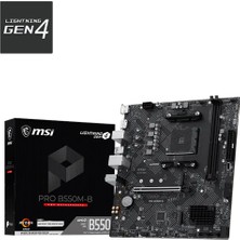 MSI Msı Pro B550M-B Ddr4 Hdmı-Dp Pcıe 4.0 Am4 Matx