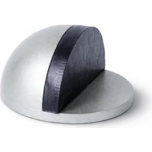 Yarımay Yapışkanlı Kapı Kolu Stoperi, Metal Kapı Tamponu, Koruyucu Kapı Durdurucu (1, Saten)