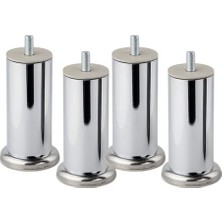 Kanepe Ayak Tv Ünite Civatalı Ayakları Gümüş 10 cm Metal 4 Adet M8 Krom Mobilya Ayağı Modern Koltuk