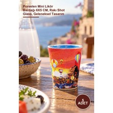 Yenilig 5 Adet Yöresel Shot Bardak – Porselen Mini Likör Bardağı 6x5 Cm, Rakı Shot Glass, Geleneksel Tasarım