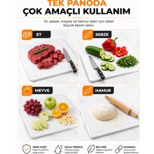 Zeyn Gross Büyük Sapsız Kesim Panosu 225X325 mm | Bpa Free Plastik Kesme Tahtası | Sebze, Meyve, Et ve Hamur Için