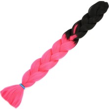 Aydogan's Afrika Örgülük Sentetik Ombreli Saç 100 Gr. - Siyah / Neon Pembe