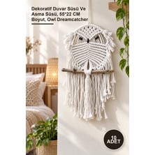 Yenilig 10 Adet Baykuşlu Düş Kapanı No:81 – Dekoratif Duvar Süsü ve Asma Süsü, 55*22 cm Boyut, Owl Dreamcatcher