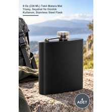 Yenilig 4 Adet Paslanmaz Çelik Matara – 8 Oz (236 Ml) Tekli Matara Mat Yüzey, Seyahat ve Günlük Kullanım, Stainless Steel Flask