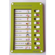 Eğitici Günlük Rutin Checklist Görev ve Sorumluluk Tablosu Yeşil