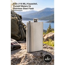Yenilig 2 Adet Paslanmaz Çelik Matara – 4 Oz (118 Ml) Kapasiteli, Portatif Matara ve Stainless Steel Flask