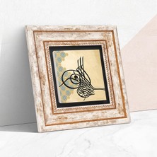 Aydogan's Osmanlı Tuğrası Taş Duvar Tablosu - Çerçeveli Taş Tablo - Dekoratif Duvar Sanatı - Modern Ev ve Ofis Duvar Dekoru T1-155