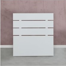 90 cm Tek Kişilik Beyaz Yatak Başlığı ve Baza Başlık