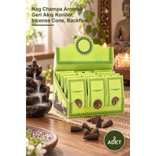 Yenilig 2 Adet Ayurvedic Konik Tütsü – Nag Champa Aromalı Geri Akış Koniler, Incense Cone, Backflow