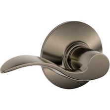 Lock Company Acc 620 Accent F10 Düz Dalga Ters Çevrilebilir Kapı Kolu Kilidi; Sağlam, Antik Kalay, Pirinç, F10 Acc 620