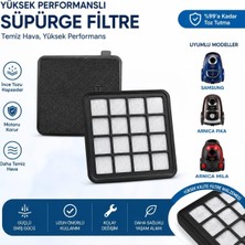Aydogan's Samsung Arnica Pika Mila Uyumlu Motor Filtre ve SÜNGER(15X14CM)