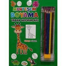 Trendexa Muhteşem Boyama - Yaban Hayvanları + 6lı Boya Kalemi