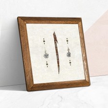 Aydogan's Pinecone Elif Taş Duvar Tablosu - Ahşap Çerçeveli Taş Tablo - 25X25 cm - Dekoratif Duvar Sanatı - Modern Ev ve Ofis Duvar Dekoru W1-120