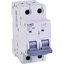 10VTB-2C20 Otomatik Sigorta, 10KA C Tipi, 2 Kutup, 20A