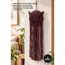 Yenilig 5 Adet Baykuşlu Düş Kapanı – Dekoratif Duvar Süsü Rüya Kapanı Dreamcatcher Asma Süs 70 x 22 cm