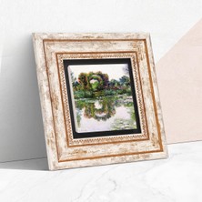 Aydogan's Claude Monet Gül Çiçekli Kemer Taş Duvar Tablosu - Çerçeveli Taş Tablo - Dekoratif Duvar Sanatı - Modern Ev ve Ofis Duvar Dekoru T1-251