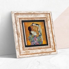 Aydogan's Gustav Klimt Aile Kucaklama Taş Duvar Tablosu - Çerçeveli Taş Tablo - Dekoratif Duvar Sanatı - Modern Ev ve Ofis Duvar Dekoru T1-51