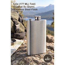 Yenilig 3 Adet Paslanmaz Çelik Matara – 6 Oz (177 Ml) Tekli Seyahat Su Şişesi, Stainless Steel Flask