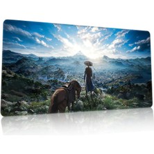 Duvarda Where Winds Meet Gaming Oyuncu 90X40 cm Mousepad Dikişli Kaymaz Taban Xl