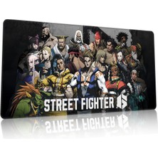 Duvarda Street Fighter Gaming Oyuncu 90X40 cm Mousepad Kaymaz Taban Xl Mousepad